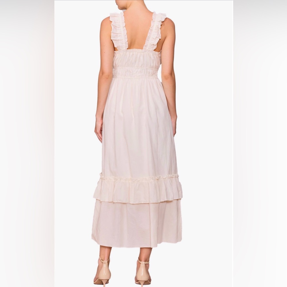 MELLODAY Ruffle Tiered Maxi Sundress Elegant Cream - Picture 2 of 5
